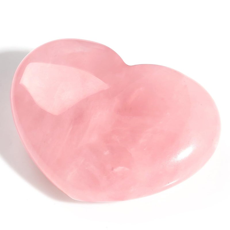 MAIBAOTA 45 mm Rose Quartz Crystals Valentine's Day Crystals Gifts for Her Women Large Heart Stone Healing Natural Reiki Gemstone Polished Heart Shaped Rocks Meditation - Image 2