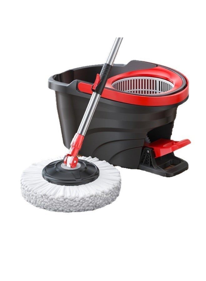 EXCLIFE Portable foot-operated mop bucket set for home use; hands-free cleaning and rotating mop cloth. - Image 1