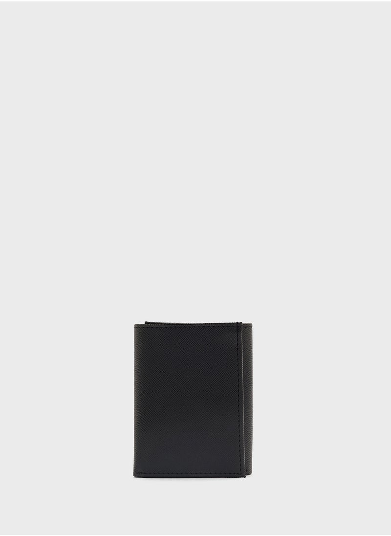 Robert Wood - Safiano Texture Two Tone Tri-Fold Wallet - Image 1