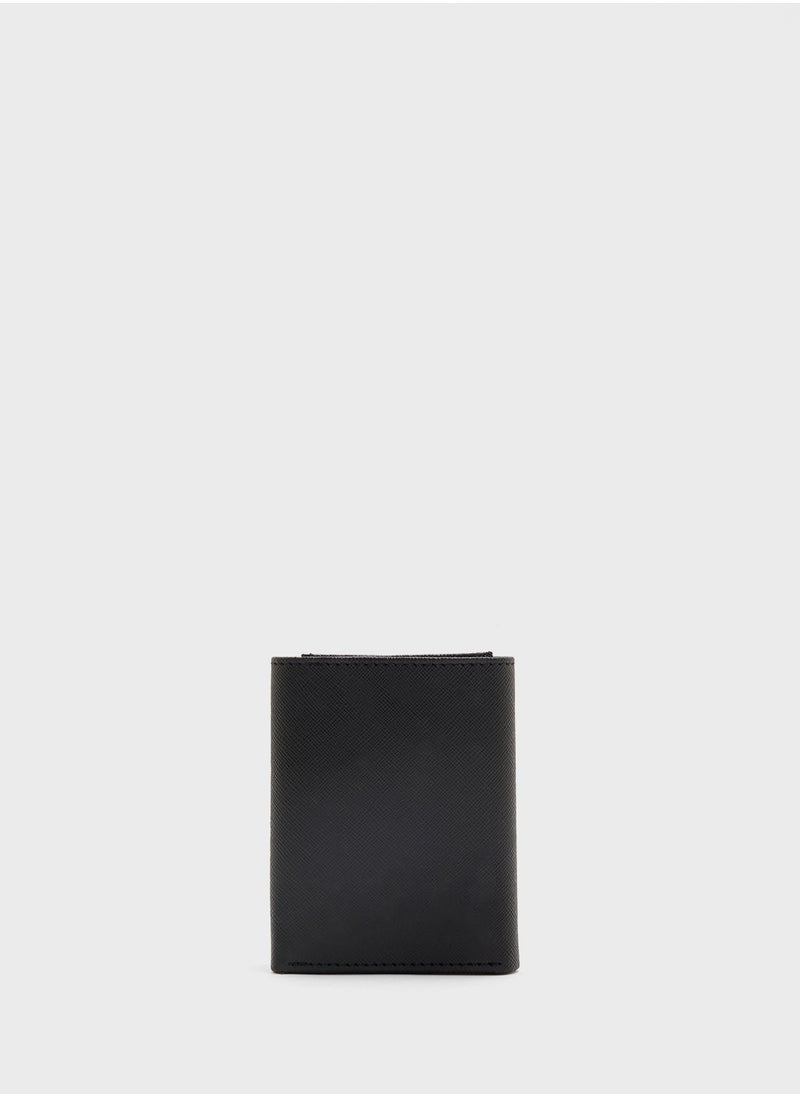 Robert Wood - Safiano Texture Two Tone Tri-Fold Wallet - Image 1