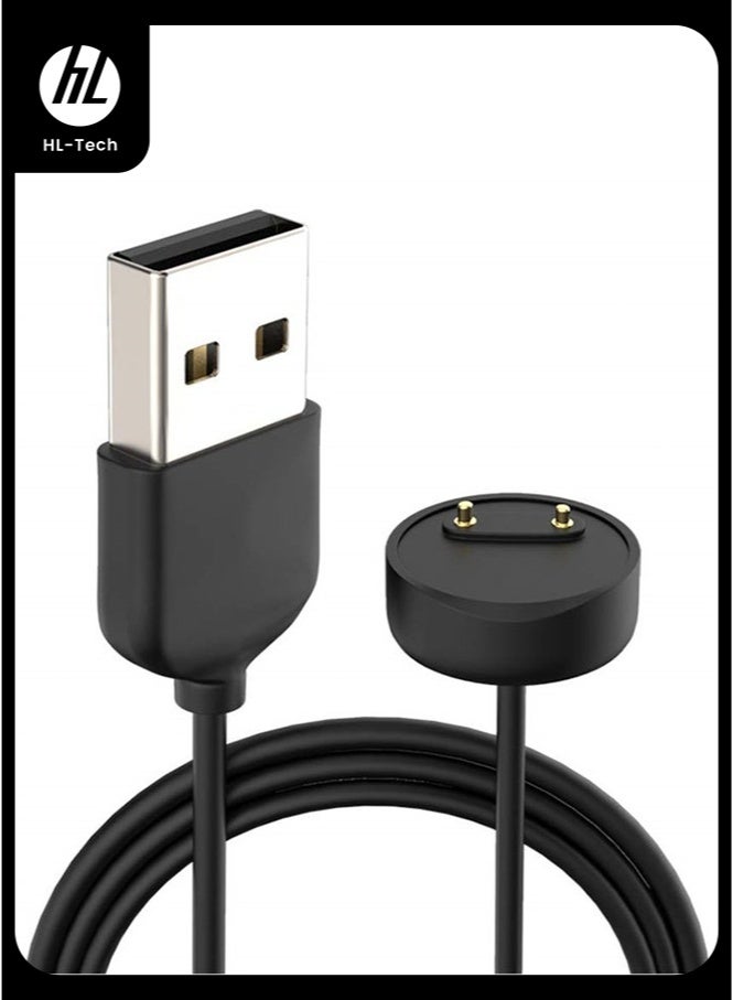 HL-Tech USB Cable Compatible with Xiaomi Mi Band 5/6/7,Smartwatch Replacement USB Charger Adapter Charge Cord Charging Dock for Mi Band 5/6/7-1M - Image 1