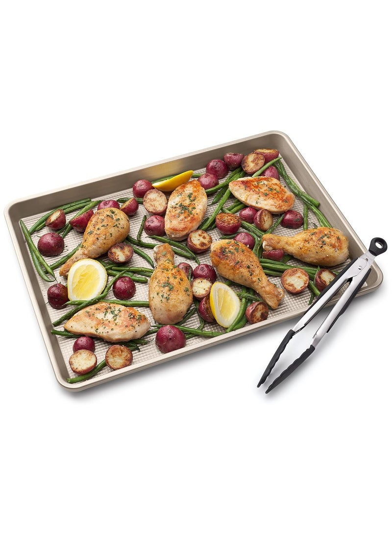 OXO Good Grips 9 Inch Tongs With Silicone Heads Black - Image 3