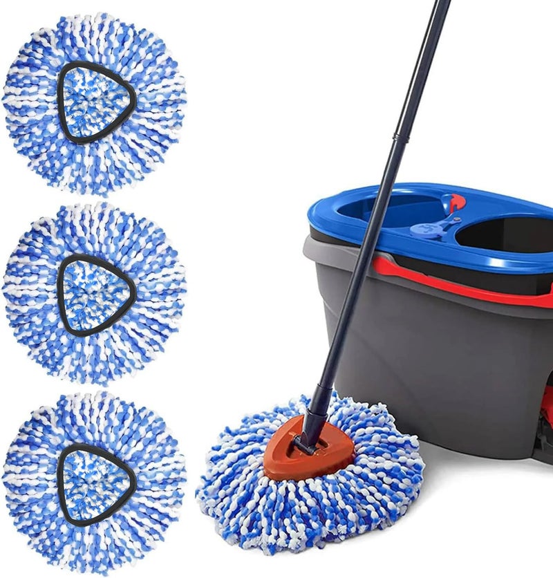 Spin Mop Replacement Heads Compatible with RinseClean 2 Tank Mop SystemMicrofiber Mop Refill Heads for Cleaning All Hardsurfaced Floor