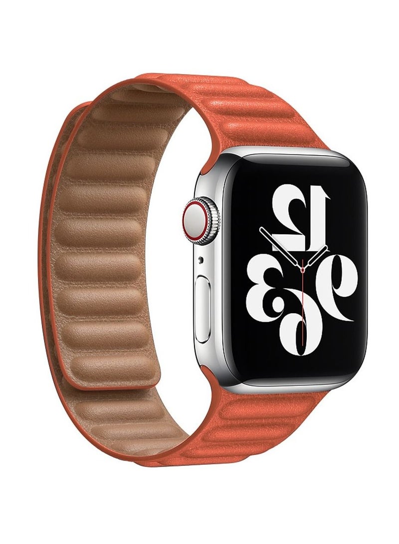 Phone Planet Adjustable Leather Loop Wristband with Strong Magnetic Closure for Apple Watch Series 1,2,3,4,5,6,SE 42/44mm - Image 2