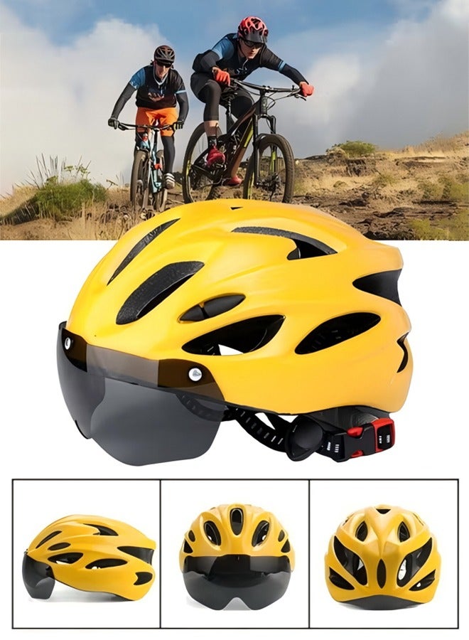 DUNISO Road Cycling Helmet with Detachable Magnetic Goggles and Quick Release Strap, Bicycle Helmet for Men Women, Stand Out on the Road with Style and Safety, Adjustable Size, Unisex - Image 1