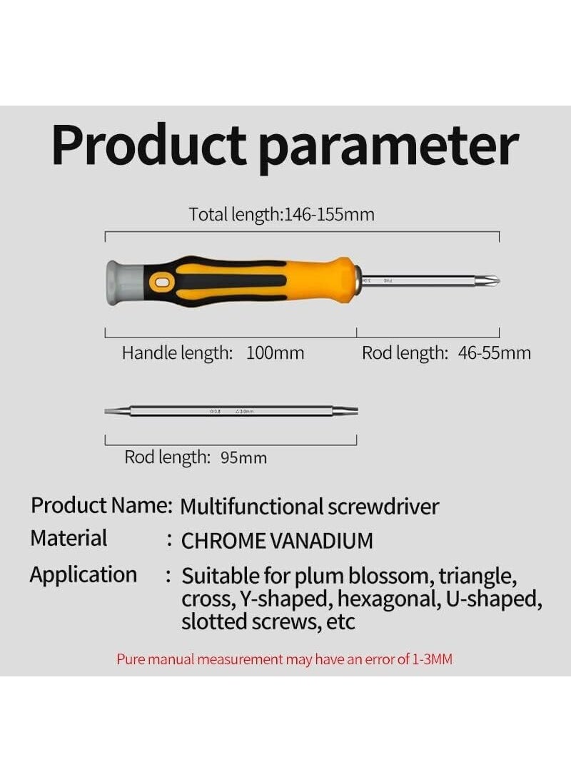 Rhymestore RYM Multi Torx Hex Bit Purpose Professional 6 in 1 Screwdriver Toolkit with S2 Steel Bits 2 sides Total 12 types Repair Tool Kit for LaptopSmartphonePhoneCamera and Other Etc  - Image 3