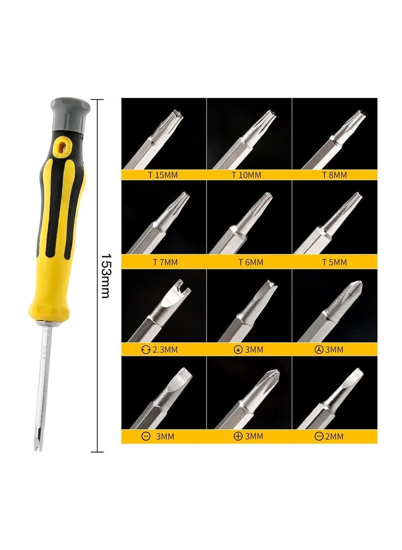 Rhymestore RYM Multi Torx Hex Bit Purpose Professional 6 in 1 Screwdriver Toolkit with S2 Steel Bits 2 sides Total 12 types Repair Tool Kit for LaptopSmartphonePhoneCamera and Other Etc  - Image 5