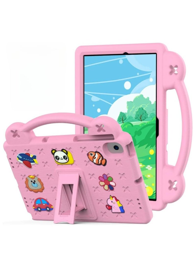 حافظة Huawei Matepad SE مقاس 10.4 بوصة، غطاء مضاد للصدمات من إسفنج EVA شديد التحمل للأطفال مع حامل (وردي)