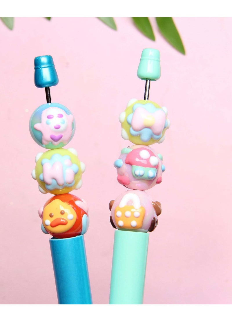 Taiahiro 18mmNew heavy oil hand-painted beaded beads, diy beaded jewelry accessories, DIY mobile phone chains, car hanging bag chains, hair rope beaded accessories(1piece/bag)  - Image 2