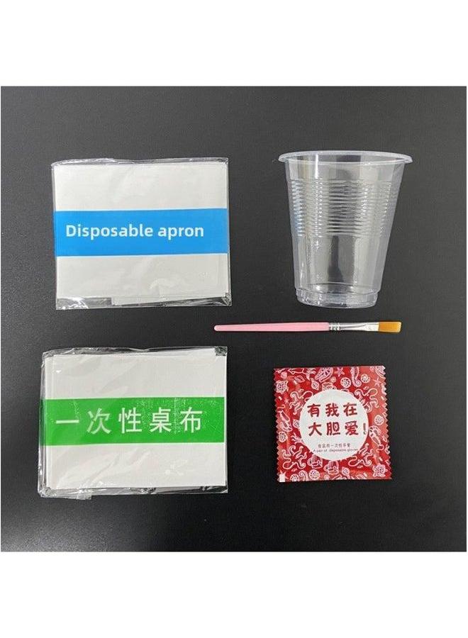 Fluid Bear Material Package Disposable Cup Tablecloth Handmade Diy Tool Kit Vinyl Toy Hand Painting Pen Wholesale-Color:33cm Carton  - Image 3