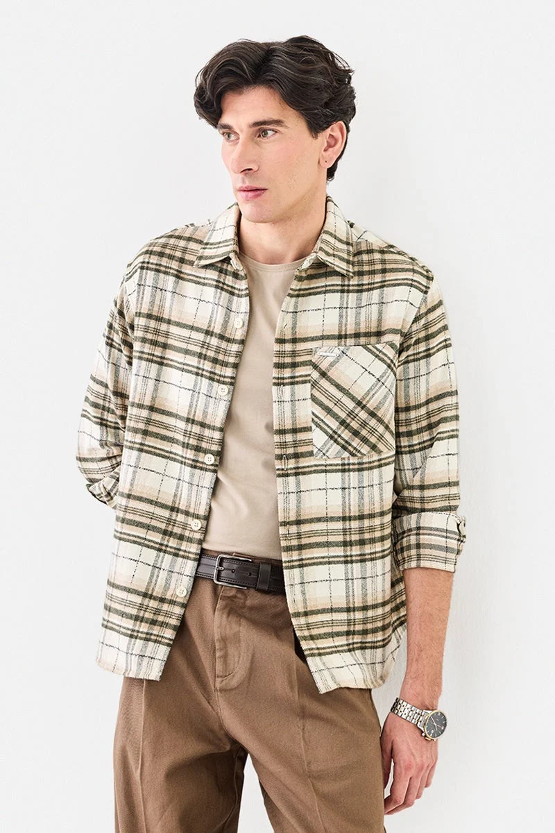 سنيتش قميص كاروهات فضفاض