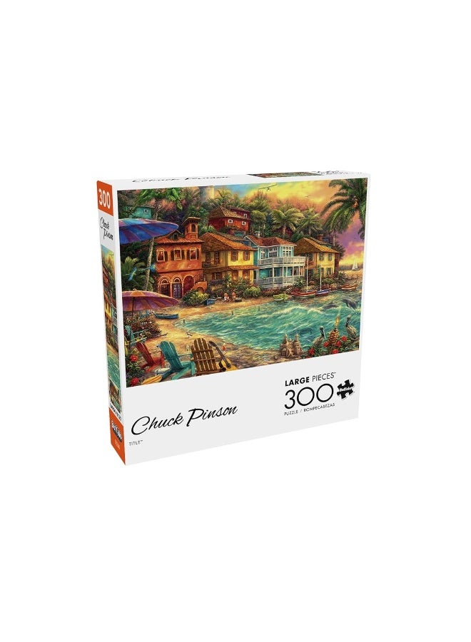 Buffalo Games - Chuck Pinson - Island Time - 300 Large Piece Jigsaw Puzzle for Adults Challenging Puzzle Perfect for Game Nights - 300 Large Piece Finished Puzzle Size is 21.25 x 15.00 - Image 2
