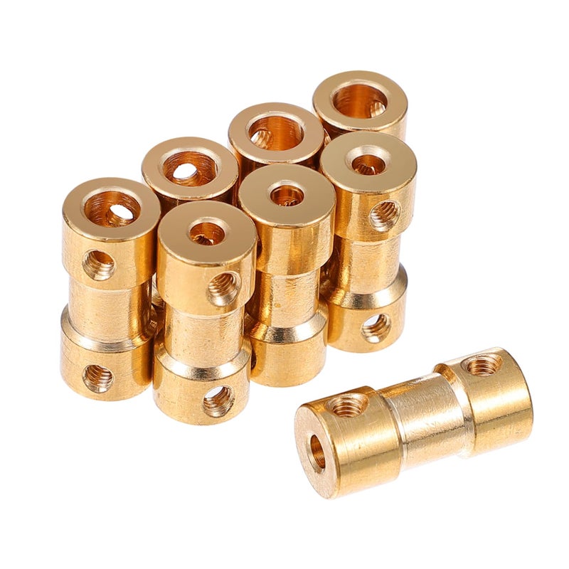 3 Pcs Brass Motor Shaft Coupling Connectors Extension Rigid For Model Car Boat - Image 2