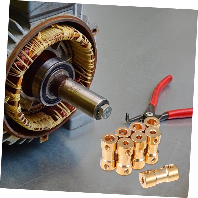 3 Pcs Brass Motor Shaft Coupling Connectors Extension Rigid For Model Car Boat - Image 3