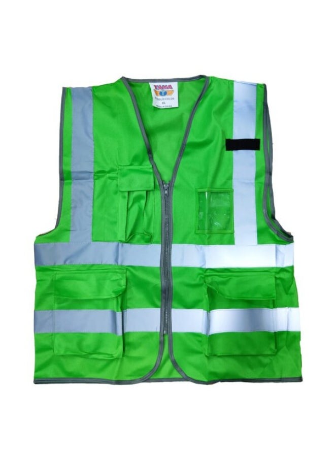 TAHA Green Solid Delux Safety Jacket –Durable & Comfortable Protective Outerwear for all Risk & Hazardous Environmnet | Green | Size-XL  - Image 2