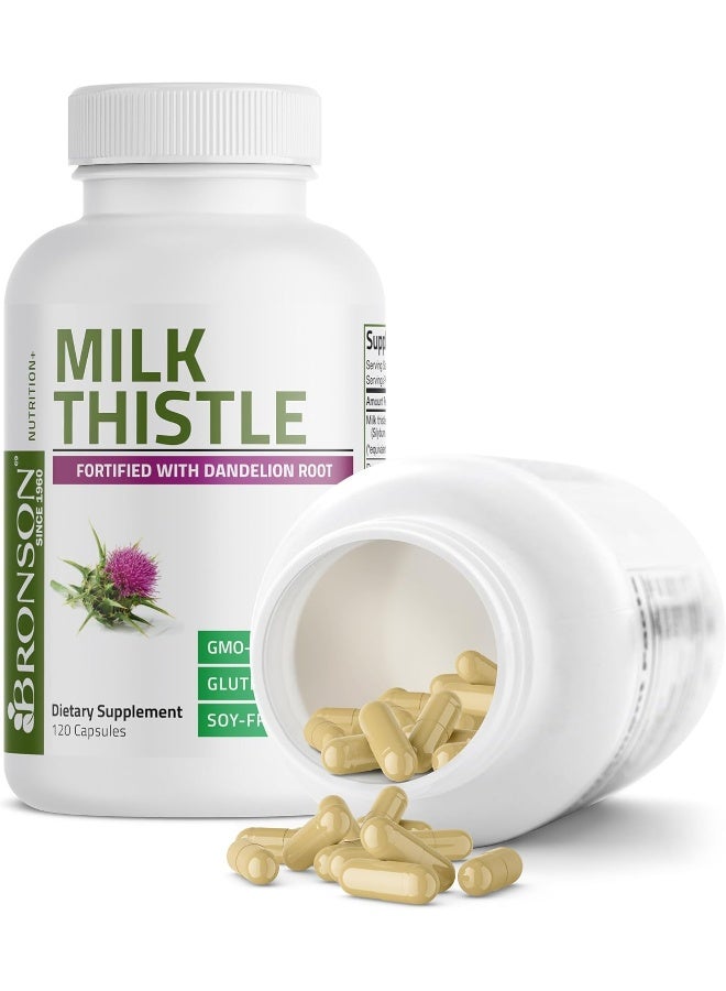 Bronson مكمل ماريانو سيليمارين 1000 ملغ وجذر الهندباء 120 كبسولة - Image 1