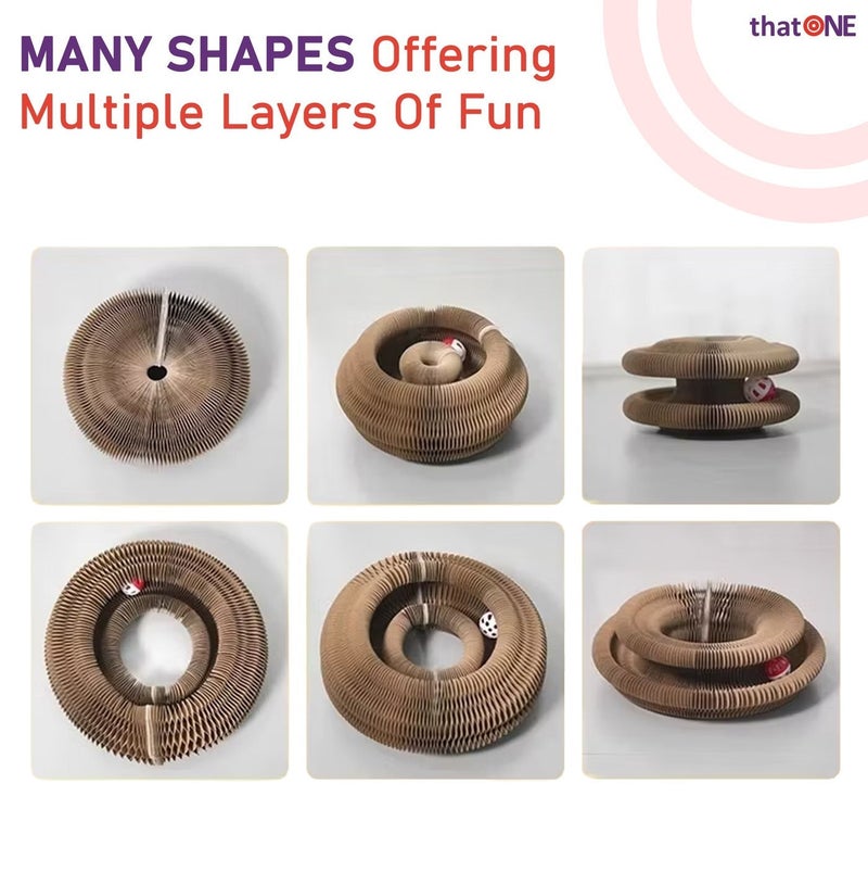That One Premium Interactive Cat Play Ring – Expandable Honeycomb Enrichment Toy with Rolling Ball - Image 3