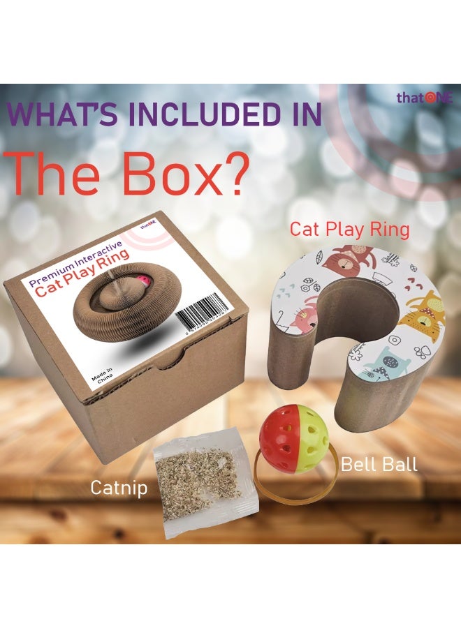 That One Premium Interactive Cat Play Ring – Expandable Honeycomb Enrichment Toy with Rolling Ball - Image 2