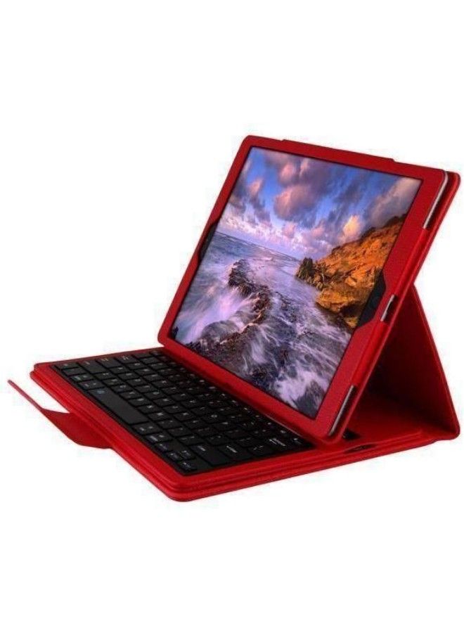 NIBEMINENT Wireless Bluetooth Keyboard Case Cover 12.9-Inch Red 
