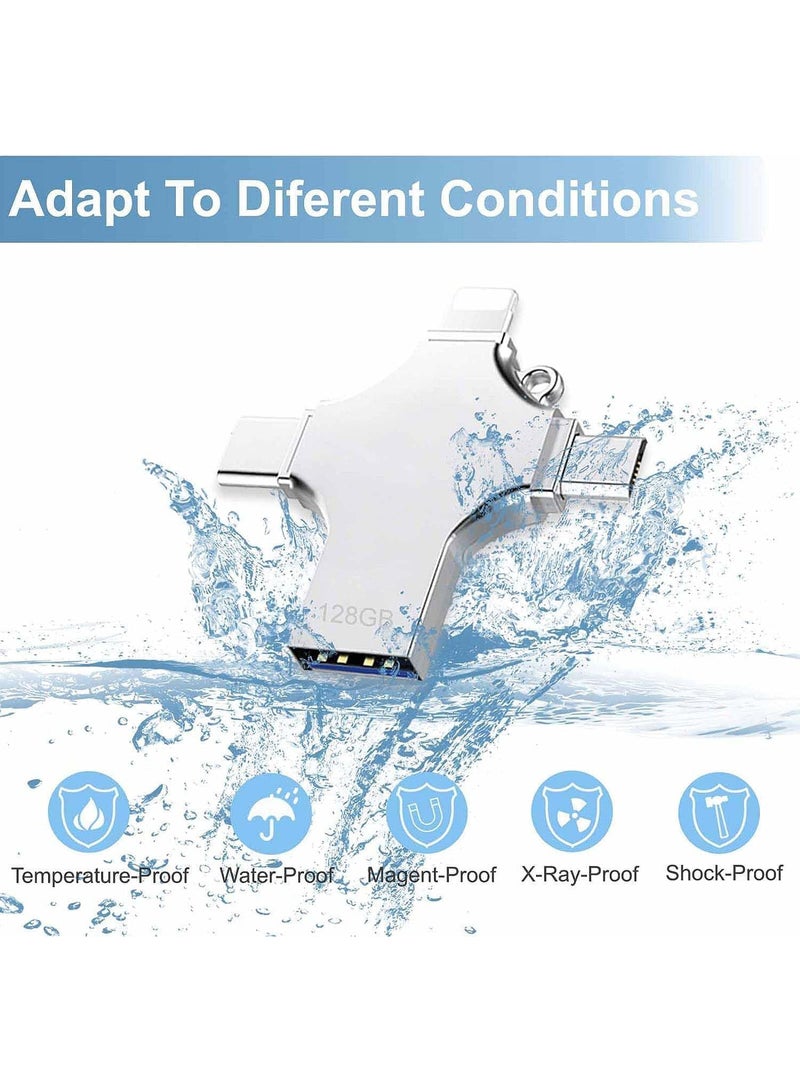 AL RAID 2TB USB Flash Drives 4 in 1 OTG Memory Stick Mobile phone USB flash drive for USB-C Android Phones iPhone 15 MacBook iPad Computers Compatible More Device - Image 5