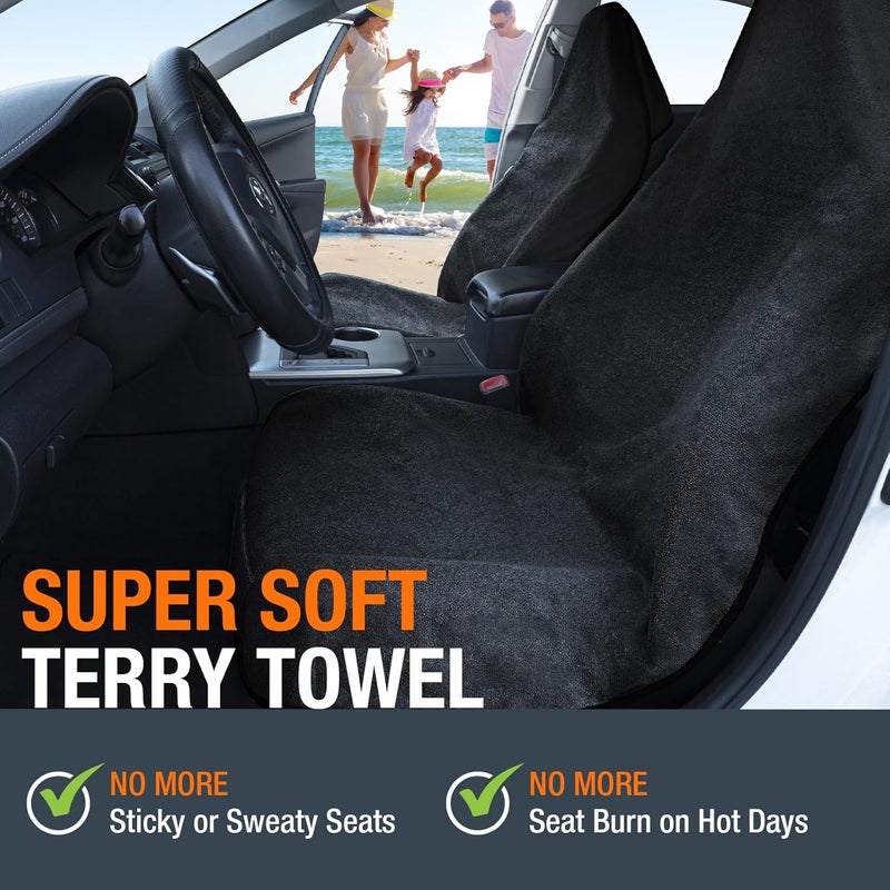 Leadpro Antimicrobial Waterproof Car Seat Towel Cover Set - 2pc - Image 4