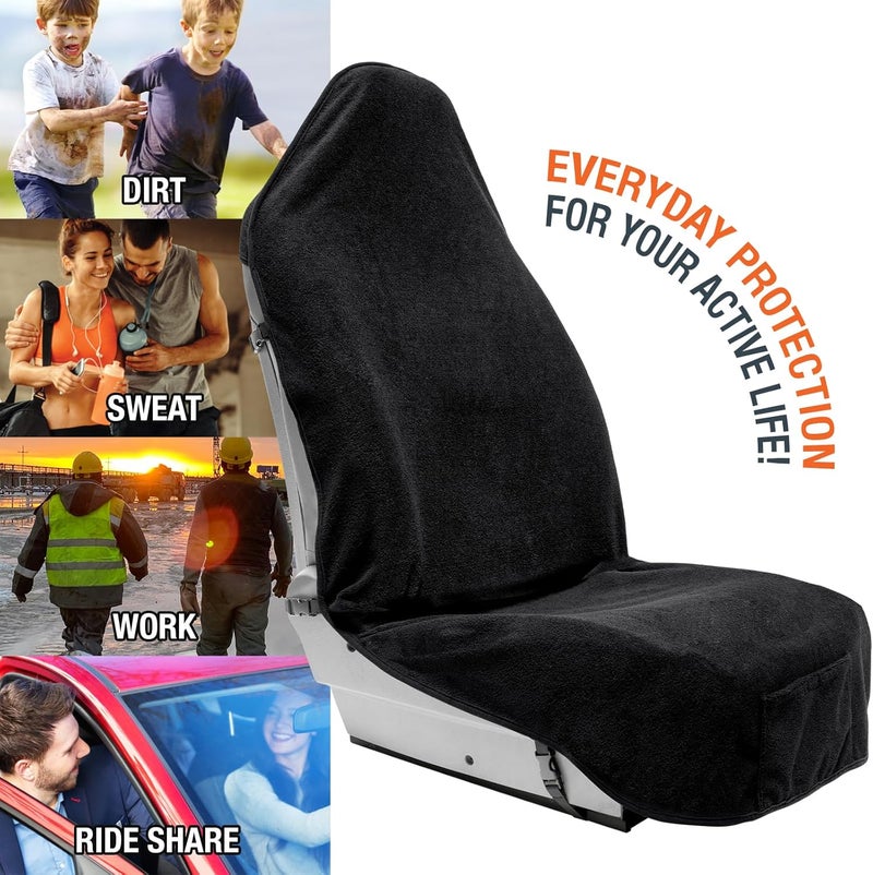 Leadpro Antimicrobial Waterproof Car Seat Towel Cover Set - 2pc - Image 2