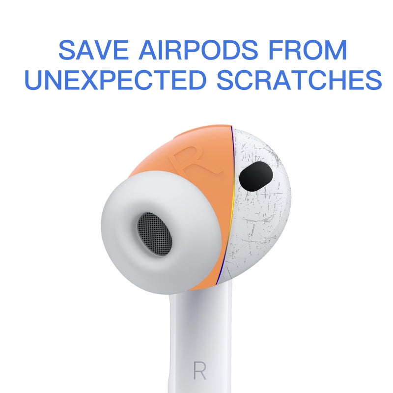 DamonLight [Fit in Case] 3 Pairs Cover for AirPods Pro 3 DamonLight Anti Scratches Add Grip Sport Ear Tips [US Patent Registered] Compatible with AirPods Pro 3rd Generation 2025 (Orange) - Image 3