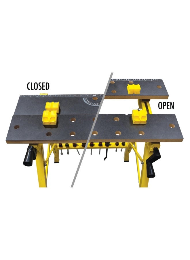 Performance Tool - Performance Tool W54025 Portable Multipurpose Workbench And Vise 200 Lbs Capacity Yellow - Image 1