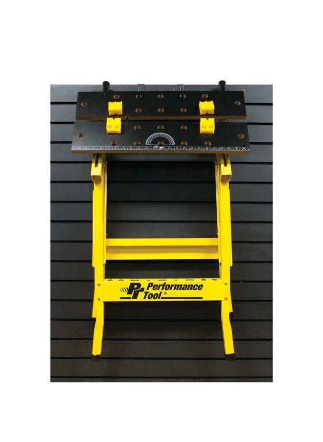 Performance Tool - Performance Tool W54025 Portable Multipurpose Workbench And Vise 200 Lbs Capacity Yellow - Image 1