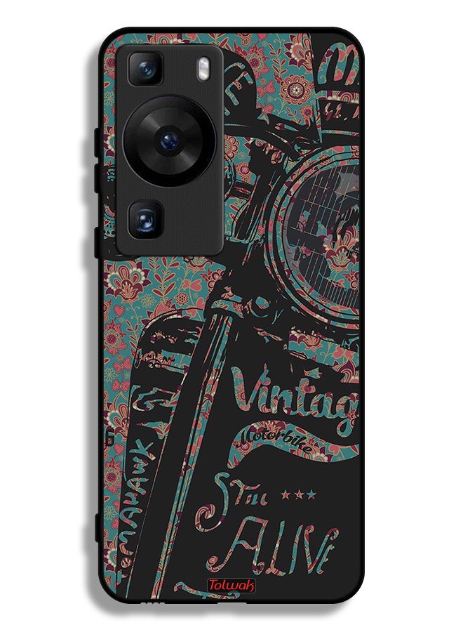 Tolwak Huawei P60 Pro Protective Case Cover Vintage Motorbike - Image 1