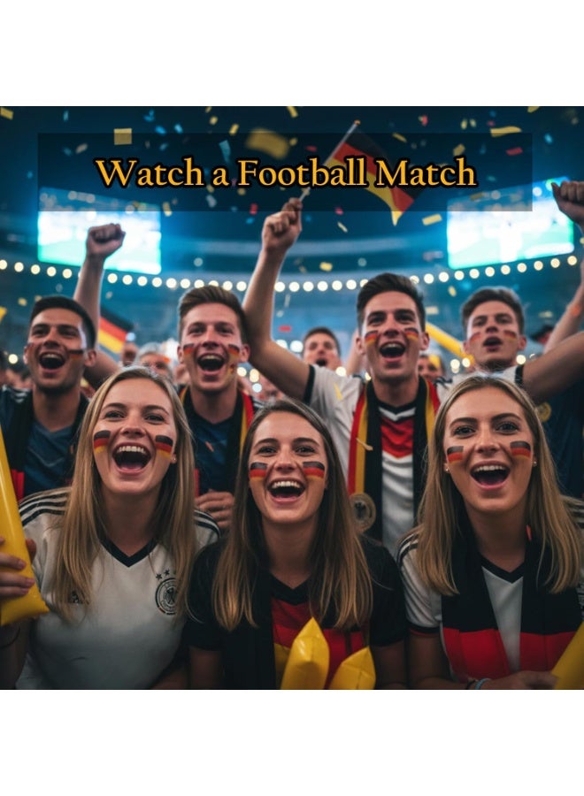 Germany Face Paint Sticks  Black, Yellow & Red Flag Makeup for Sports Fans, Kids & Parties | Easy Apply Football Face Paint âš½ðŸ‡©ðŸ‡ª - Image 5