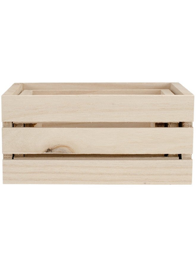 Multicraft Imports Ports Ws920 Wood Craft Crate Caddy Set (3 / Pack) - Image 1