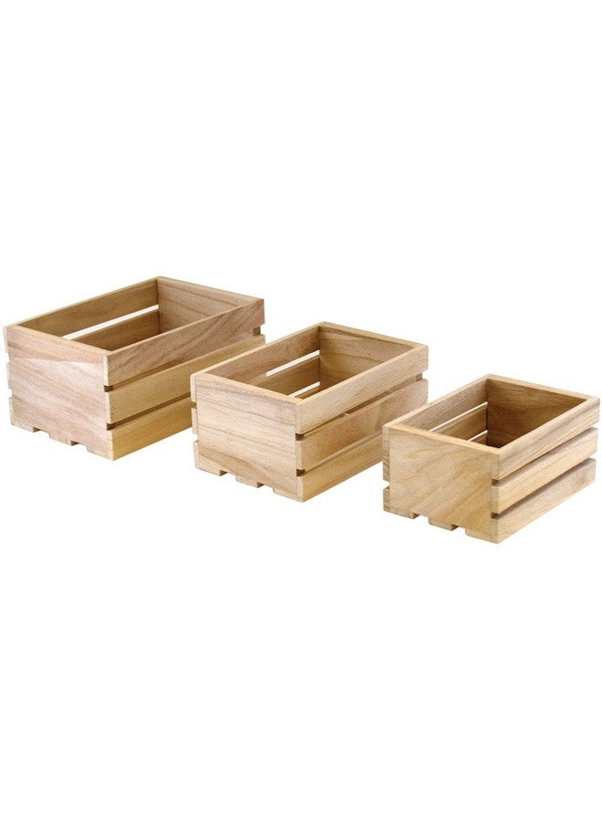 Multicraft Imports Ports Ws920 Wood Craft Crate Caddy Set (3 / Pack) - Image 2