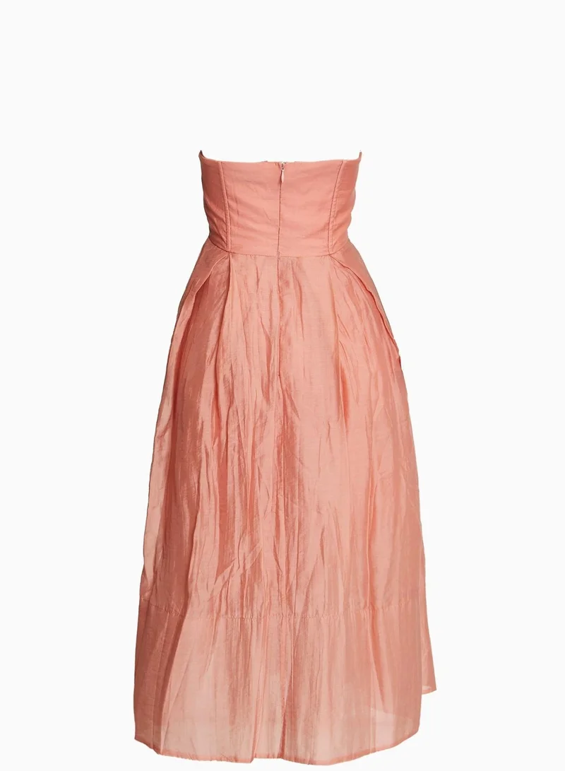 ترو ديكادينس Ella Peach Bandeau Deep Hem Midaxi Dress