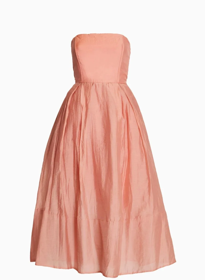 ترو ديكادينس Ella Peach Bandeau Deep Hem Midaxi Dress