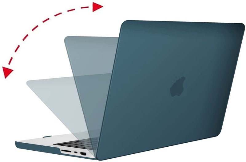 Moca حافظة MOCA متوافقة مع ماك بوك برو 16 بوصة 2024-2021 M4 M3 M2 M1 برو/ماكس مع Touch ID A3403 A3186 A2991 A2780 A2485، غلاف صلب (أخضر طاووس) - Image 4