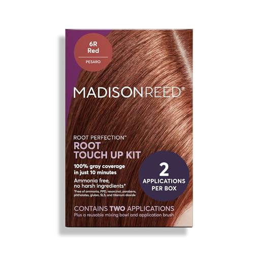 Madison Reed Root Perfection Permanent Root Touch Up, Red 6R Pesaro, 10 Minutes for 100% Gray Root Coverage, Ammonia-Free Hair Dye, Two Applications - Image 1
