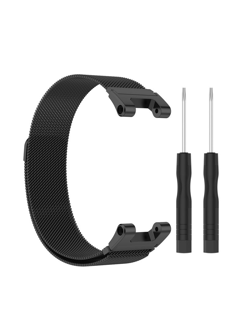 Generic - Amazfit T-Rex Metal Mesh Wristband Watchband Stainless Steel Milanese Bands Quick Release Adjustable Clasp Strap - Image 1