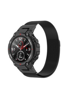 Amazfit T-Rex Metal Mesh Wristband Watchband Stainless Steel Milanese Bands Quick Release Adjustable Clasp Strap
