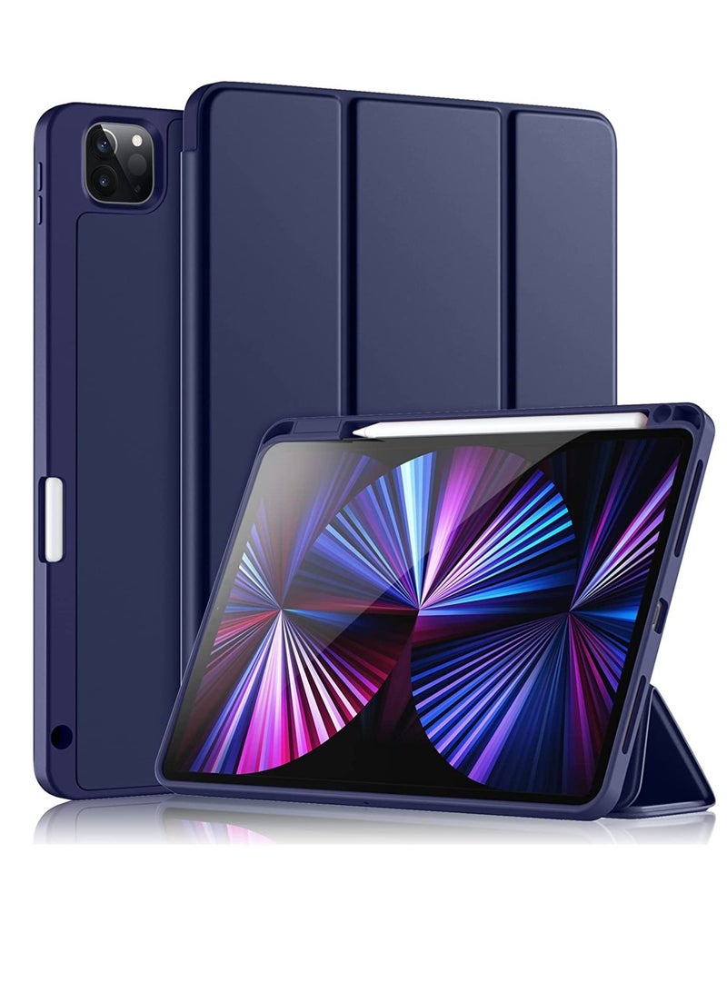 إلترازون Case Compatible with iPad Pro 11 Case 2021/2020 with Pencil Holder, for iPad Pro 11 Inch Case 3rd/2nd Generation, Trifold Stand Protective Case with Soft TPU Back - Image 1