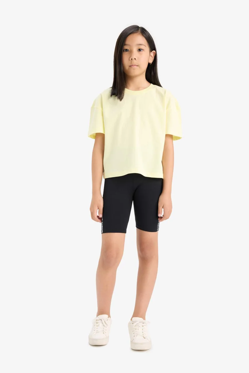 ديفاكتو Girl Relax Fit Crew Neck 2 Piece T-Shirt