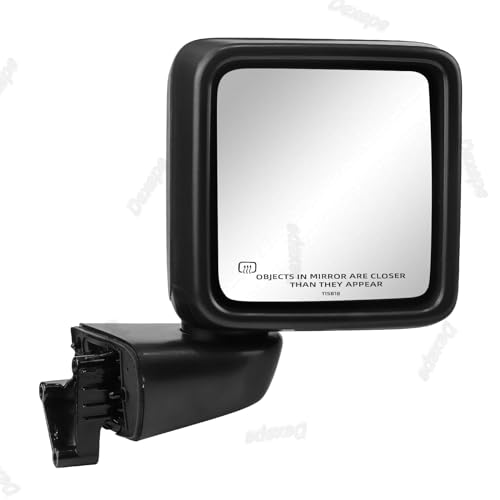 Dexepe Passenger Side Mirror Assembly Compatible with Jeep Wrangler JL 2018-2021 Gladiator JT 2020-2023 Rear View Mirror with Heated, Power Adjustable Replace 68281890AE, CH1321450 (Right, 5 Pin) - Image 1