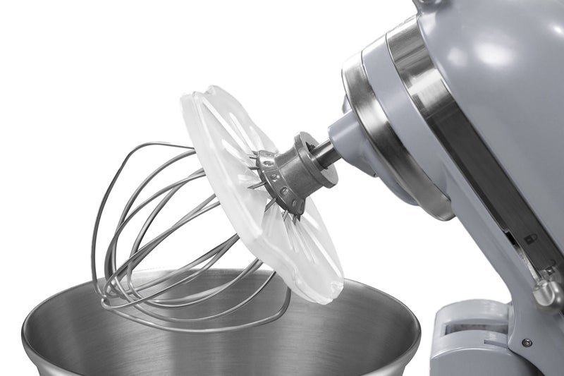 WHISK WIPER ممسحة الخفق® برو لخلاطات الوقوف - اخلط بدون فوضى - الملحق النهائي لخلاط الوقوف - متوافق مع خلاطات كيتشين إيد ذات الرأس المائل - 4.5qt، 5qt (اللون: شفاف) - Image 1