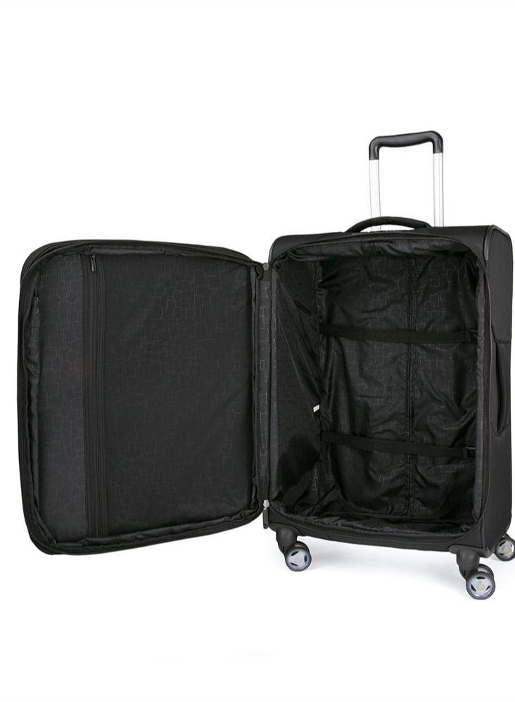 جامب حقيبة سفر موريا ناعمة قابلة للتوسيع بعجلات 66 سم سوداء متوسطة - Image 5