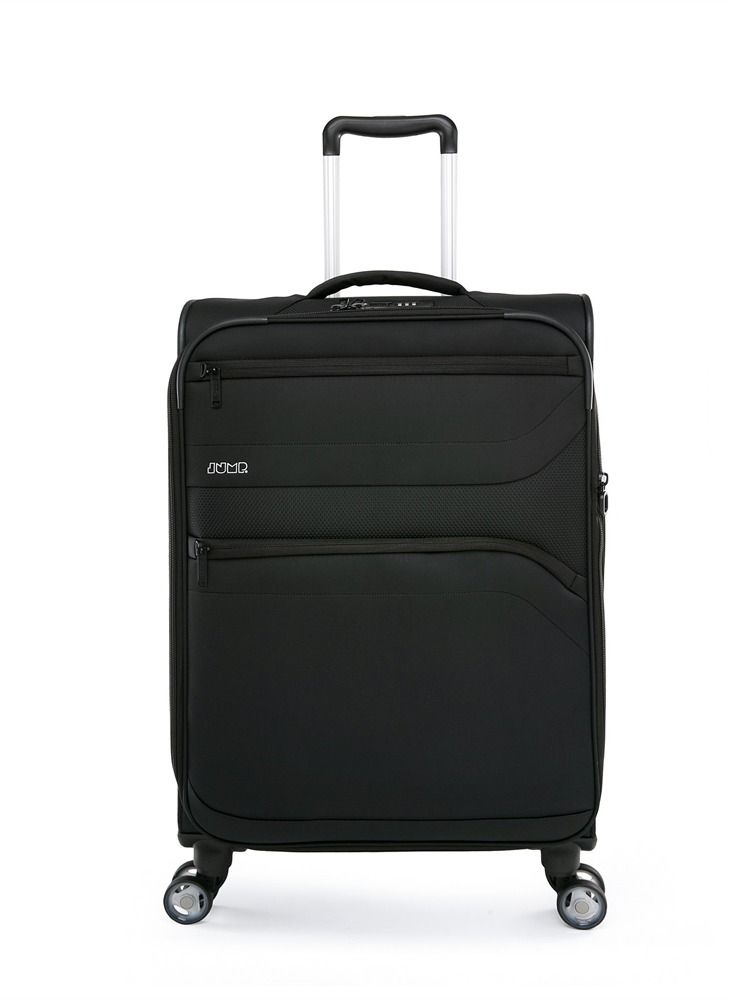 جامب حقيبة سفر موريا ناعمة قابلة للتوسيع بعجلات 66 سم سوداء متوسطة - Image 2