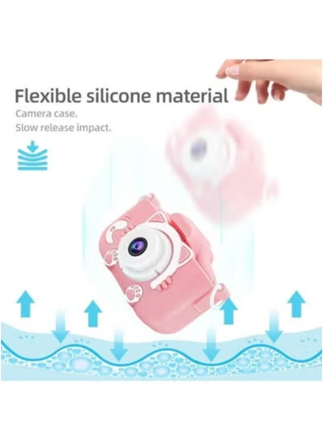 TIGER Kids Camera with Video Shooting and 5 Fun Games – HD Digital Toy Camera for Boys and Girls – Front and Rear Cameras with Cute Frames – Pink Photography Gift for Birthdays, Christmas, and Halloween – Easy-to-Use and Durable Kids Camera for Creative Play - Image 2