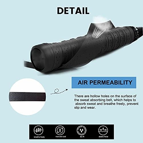 GLL Super Long Breathable Racket Overgrip, Super Absorbent Skid Resist Absorb Sweat Grip Tape, Handles Protection for Tennis Badminton Racquetball Squash Baseball - Image 4