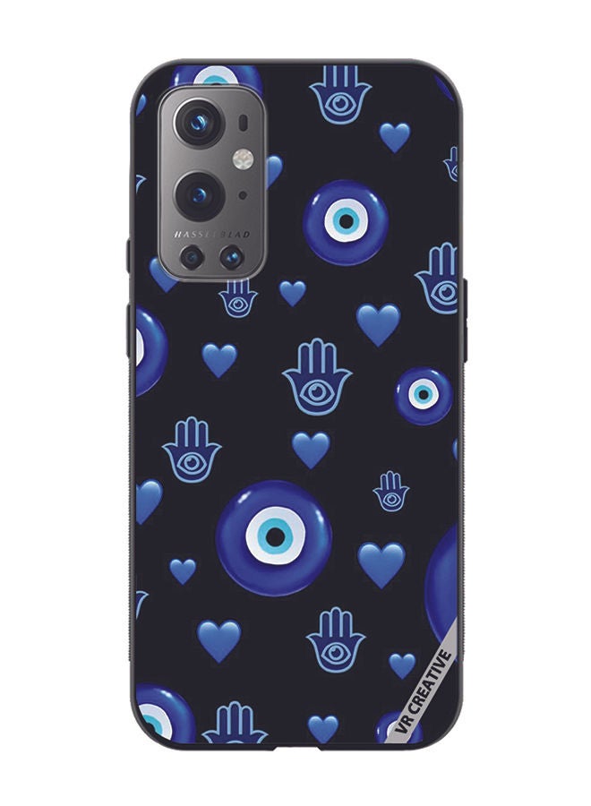 VR CREATIVE Protective Case Cover For OnePlus 9 Pro Evil Eye Design Multicolour - Image 1