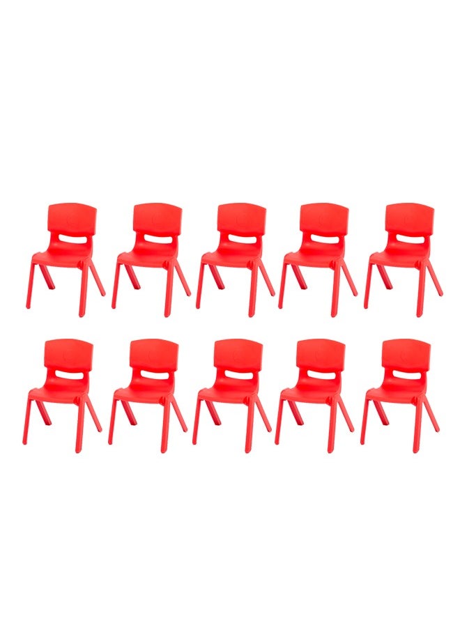 JSAITOYS 10-Piece Colorful Kindergarten Furniture Kids Plastic Chair  - Image 1