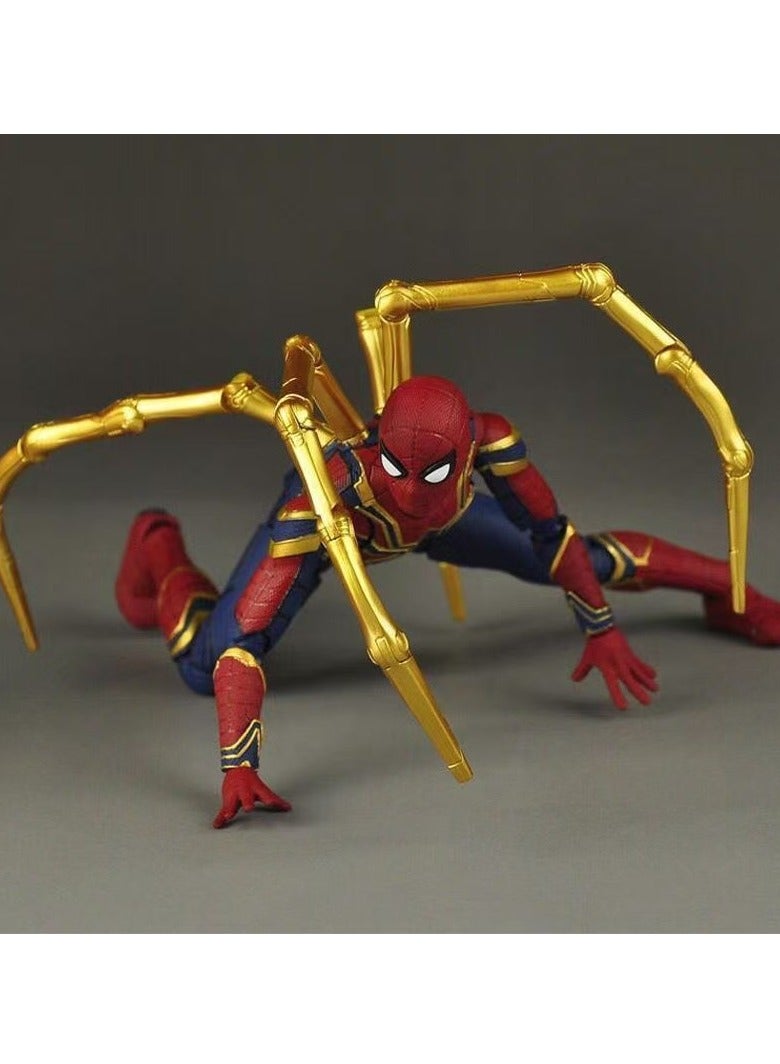 general SHF Steel Spider-Man figure, Marvel peripheral figure tide play model, children's toy gift joint movable gifts for fans and friends, home decoration (15cm) - Image 4